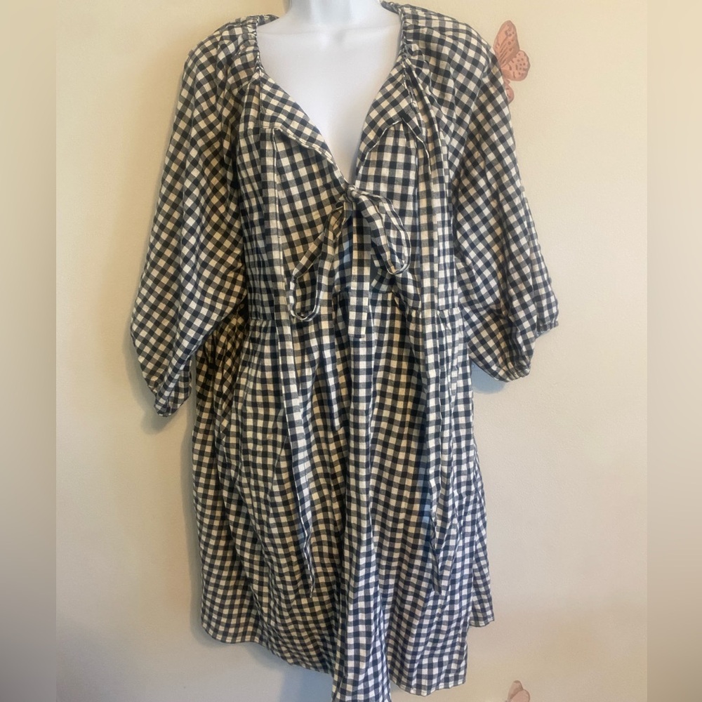 NWOT The Lullaby Club XXL Florence Dress in Black Gingham